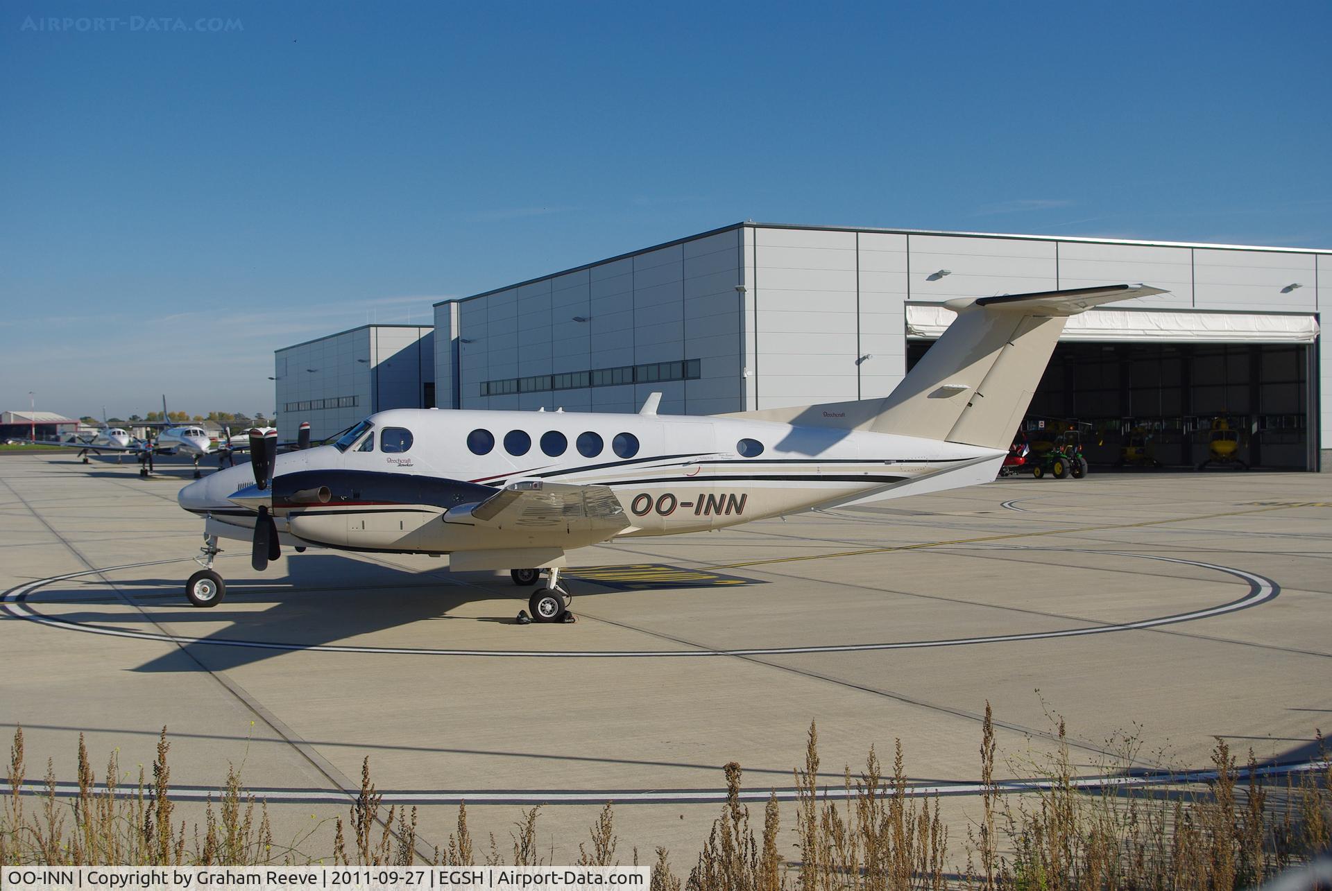 OO-INN, 1994 Beech B200 King Air C/N BB-1500, Parked at Norwich.