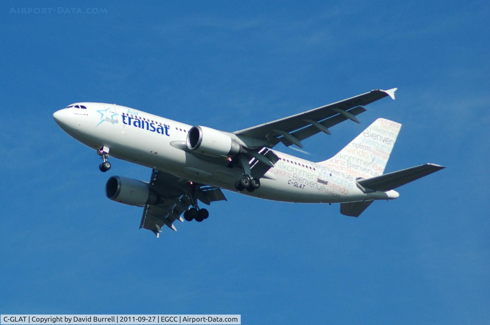 C-GLAT, 1991 Airbus A310-308 C/N 588, Air Transat Airbus C-GLAT on aprroach to Manchester Airport