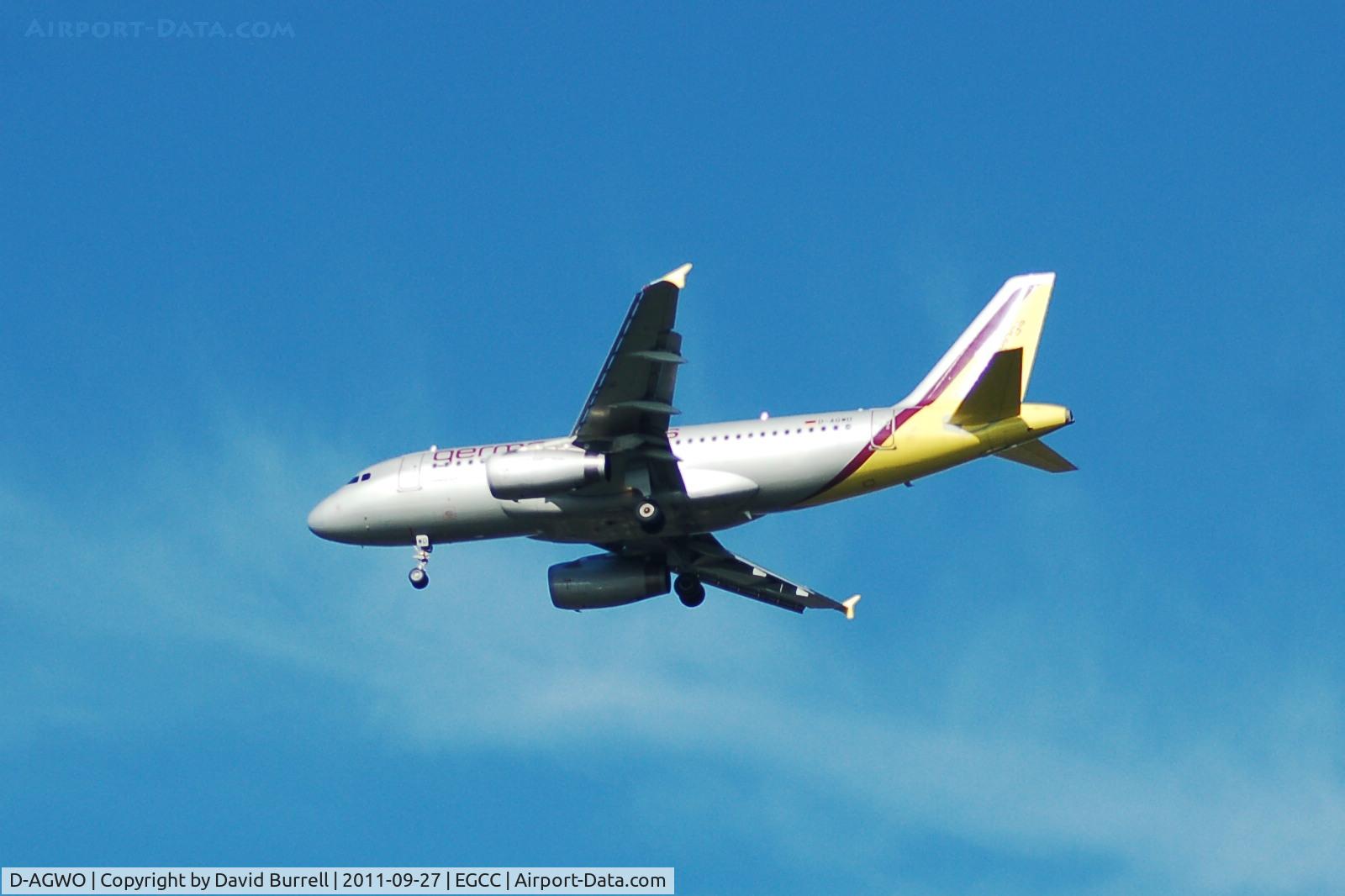 D-AGWO, 2009 Airbus A319-132 C/N 4166, germanwings Airbus D-AGWO on approach to Manchester Airport