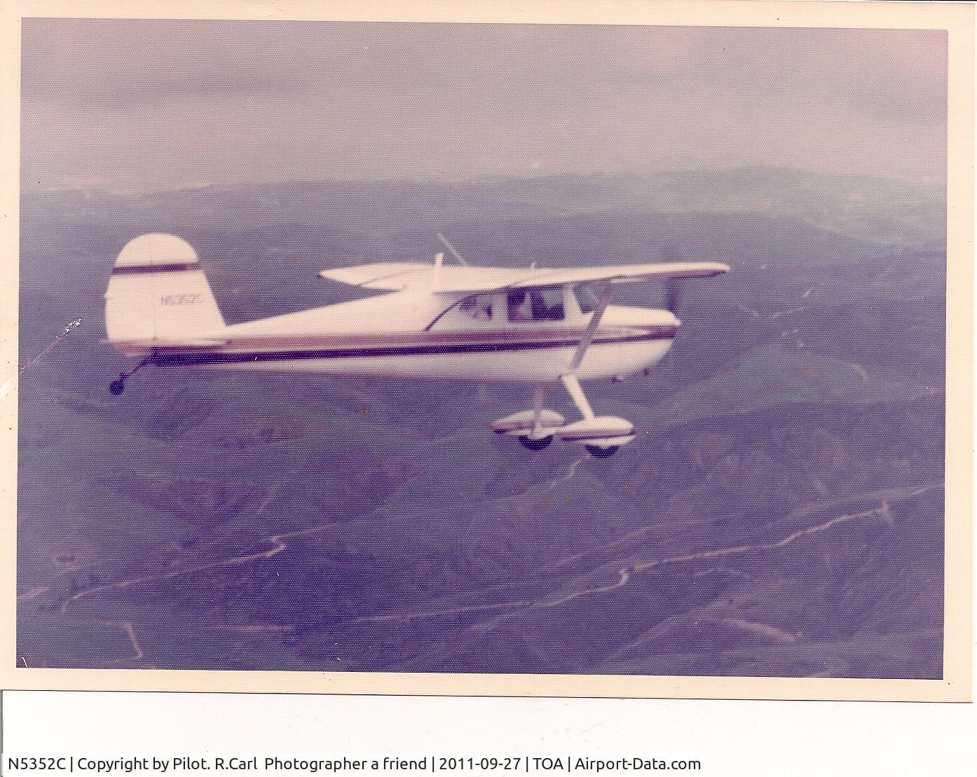 N5352C, 1950 Cessna 140A C/N 15483, In flight, San Gabriel mt. area. circa75-76
Had more fun in this airplane than any other.