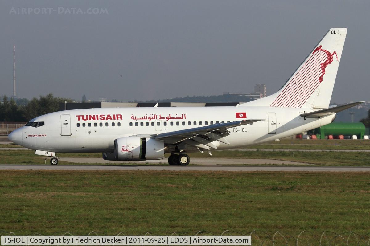 TS-IOL, 1999 Boeing 737-6H3 C/N 29497, decelerating after touchdown