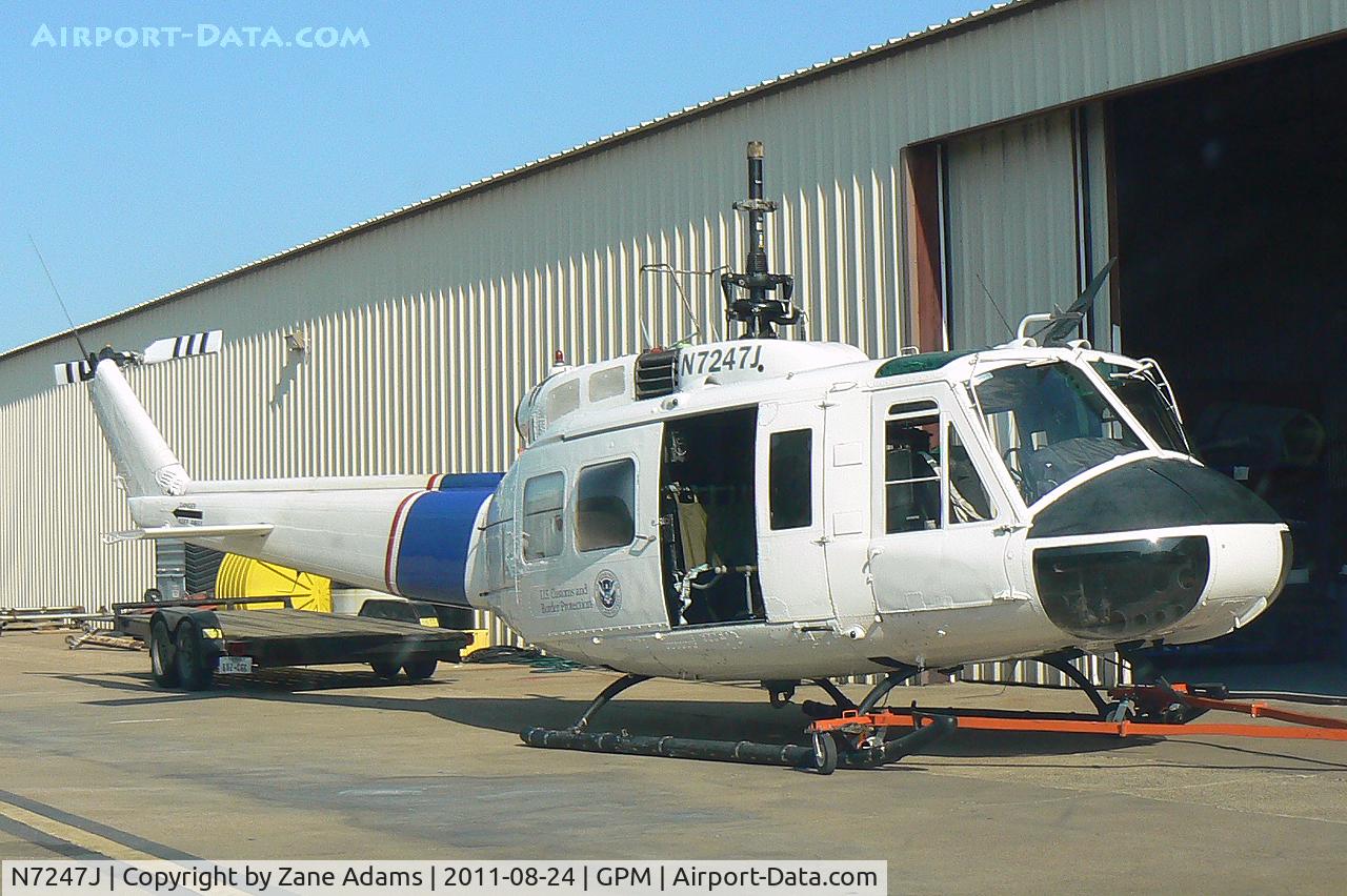 N7247J, 1969 Bell UH-1H Iroquois C/N 11821, At Grand Prairie Municipal