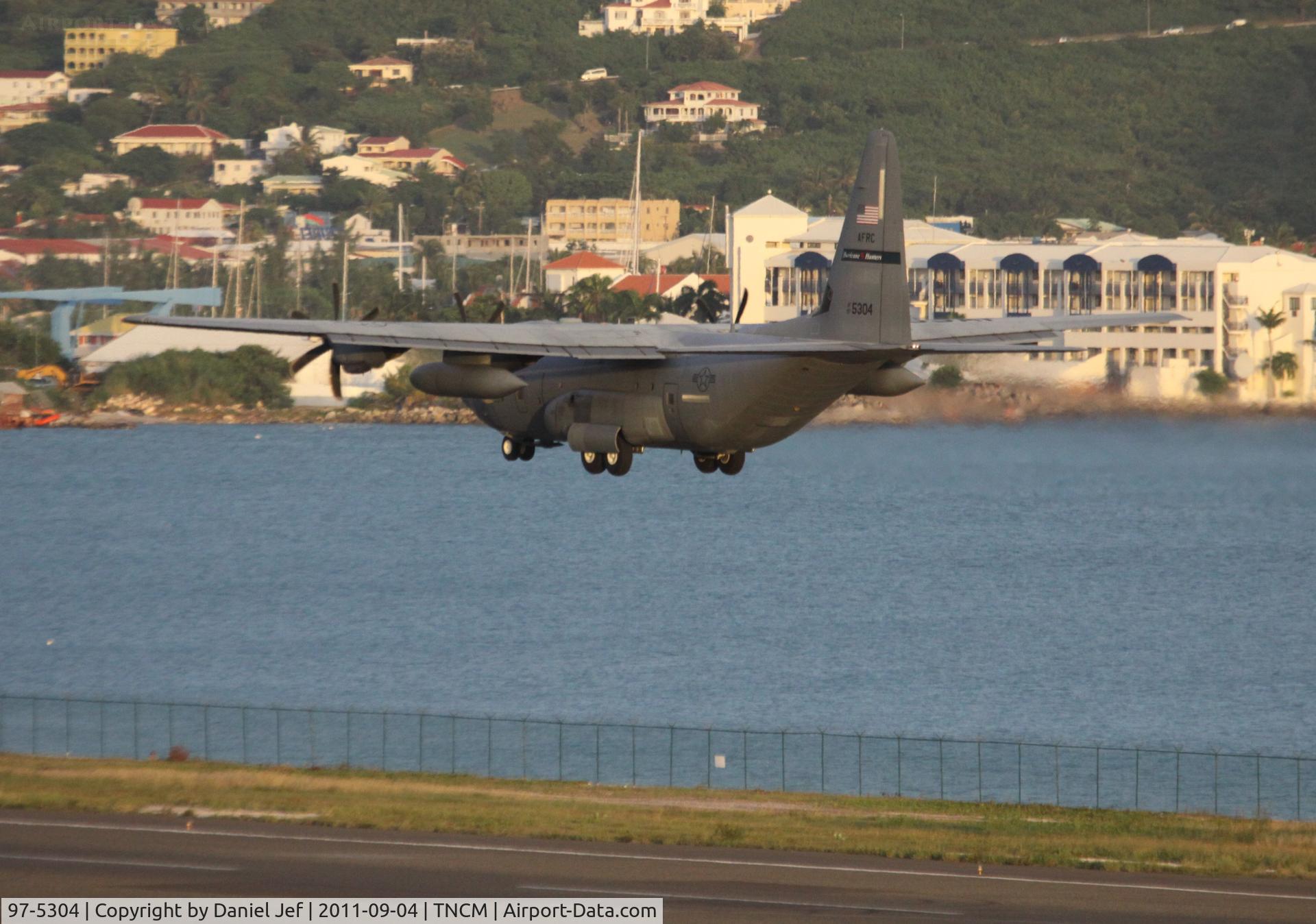 97-5304, 1997 Lockheed Martin WC-130J Hercules C/N 382-5474, 97-5304 departing TNCM on patrole to the east of the islands