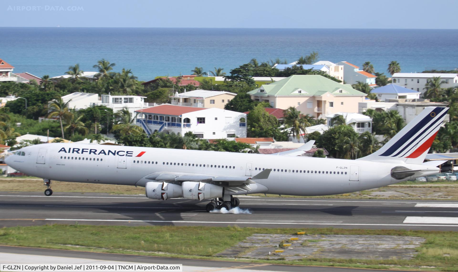 F-GLZN, 1998 Airbus A340-313X C/N 245, AirFrance F-GLZN landing at TNCM