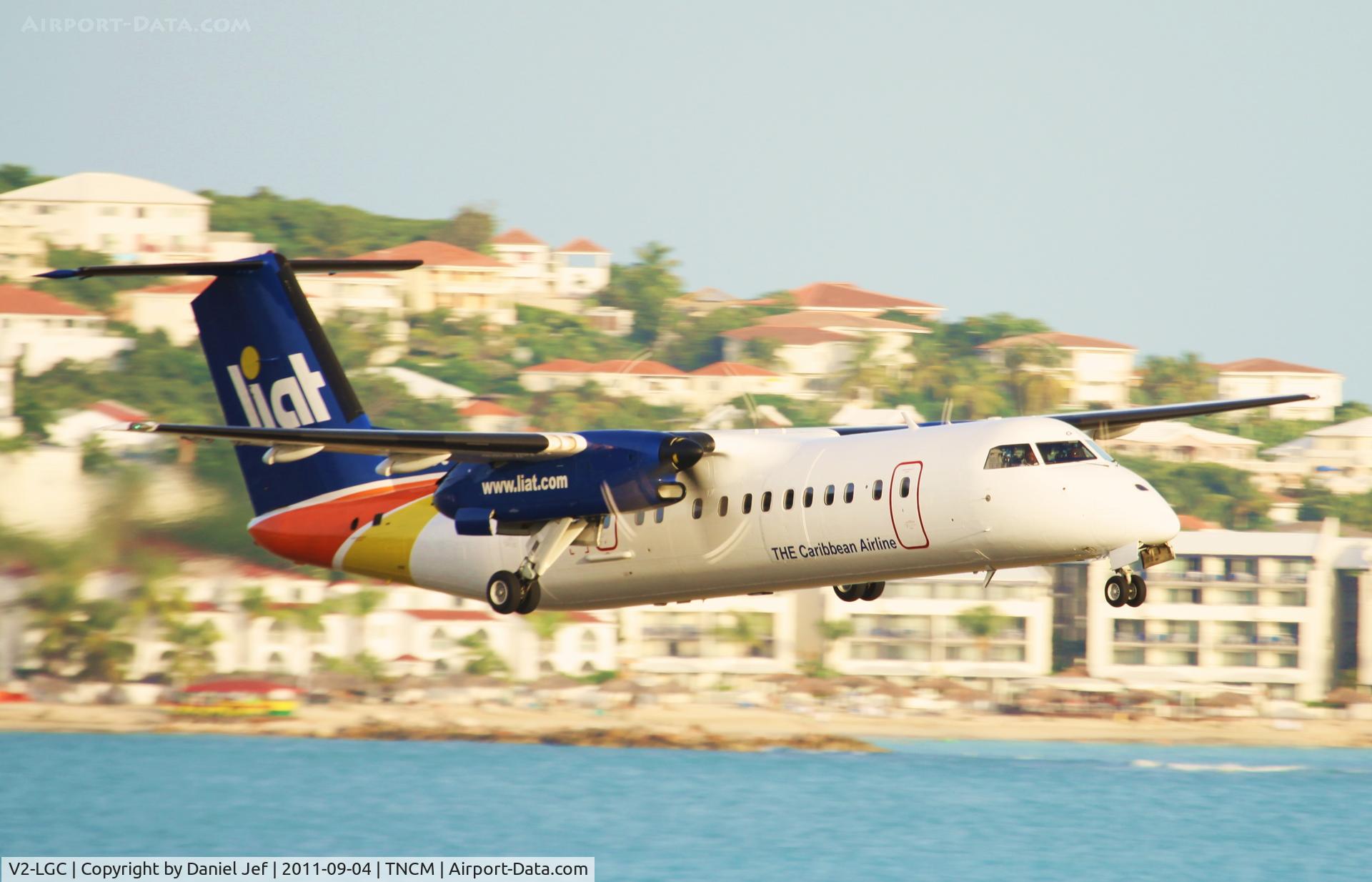 V2-LGC, 1991 De Havilland Canada DHC-8-311 Dash 8 C/N 298, V2-LGC departing TNCM runway 28