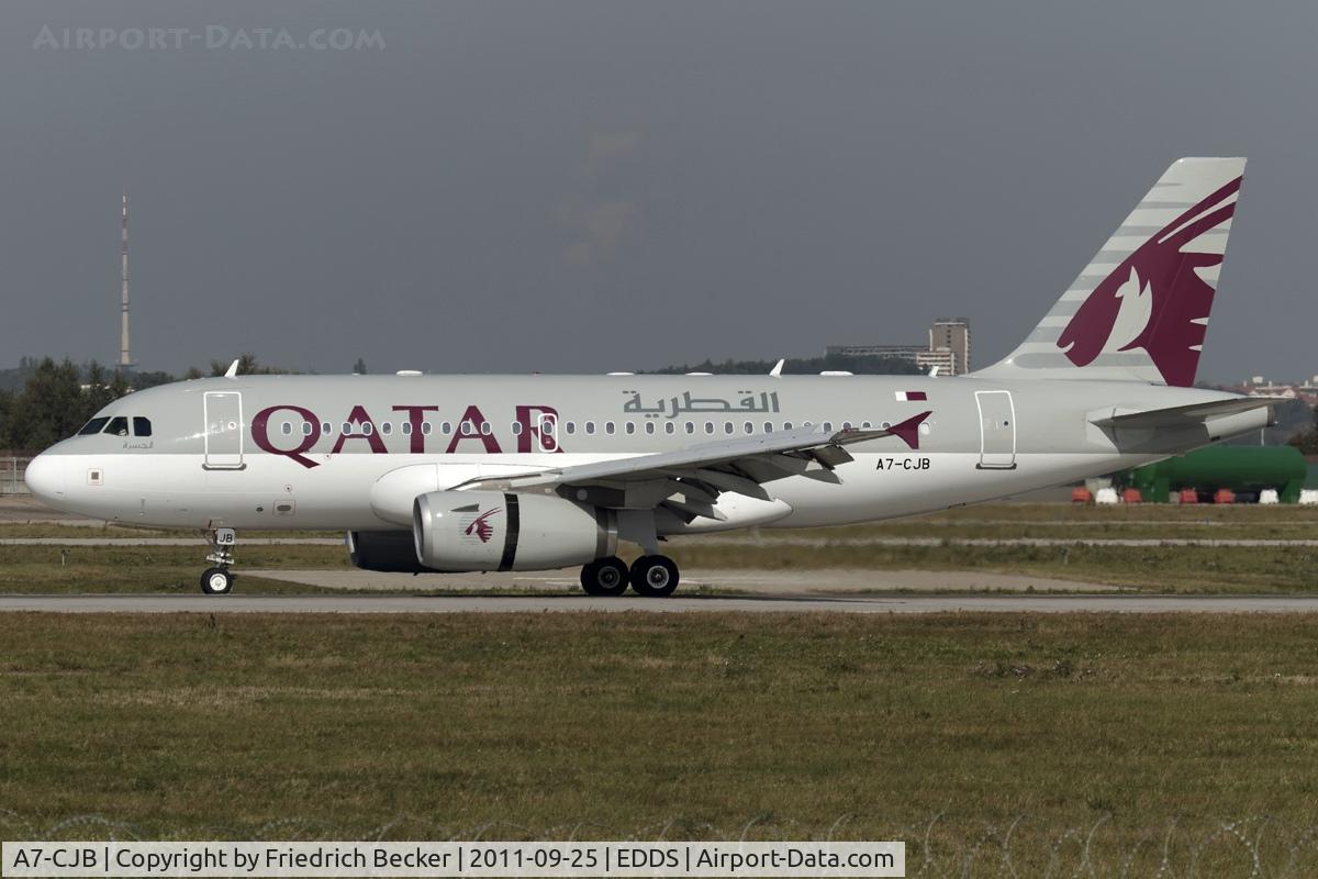 A7-CJB, 2004 Airbus A319-133LR C/N 2341, decelerating after touchdown