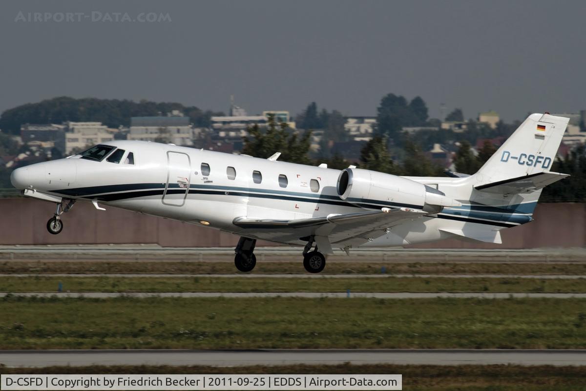 D-CSFD, 1999 Cessna 560XL Citation Excel C/N 560-5022, departure via RW25