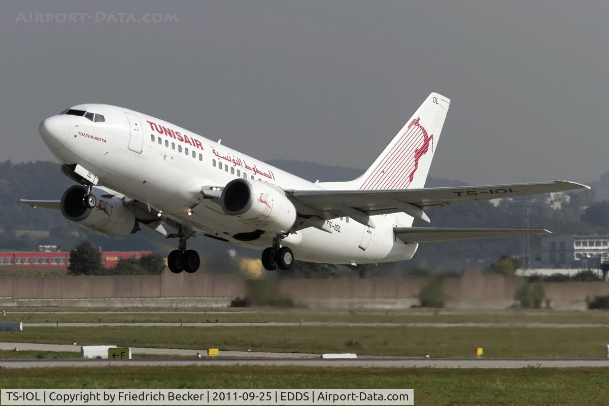 TS-IOL, 1999 Boeing 737-6H3 C/N 29497, departure via RW25