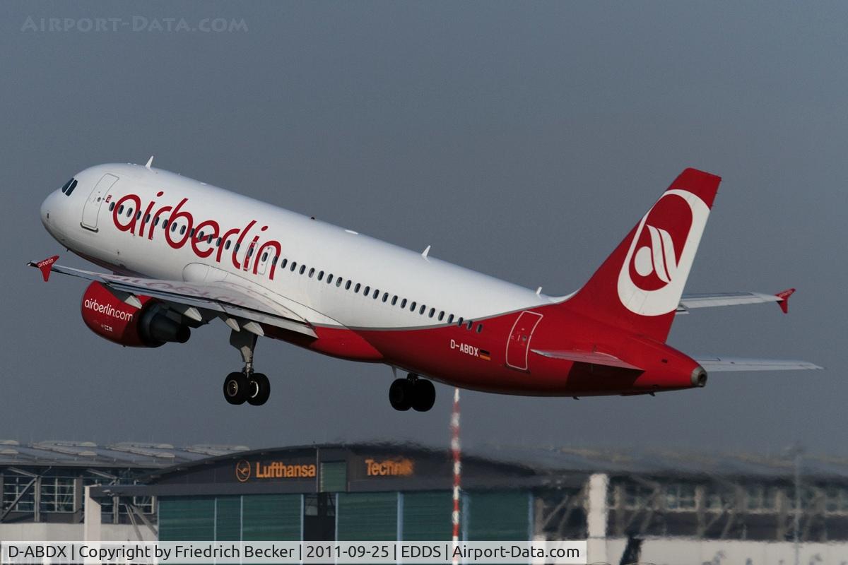 D-ABDX, 2009 Airbus A320-214 C/N 3995, departure via RW25
