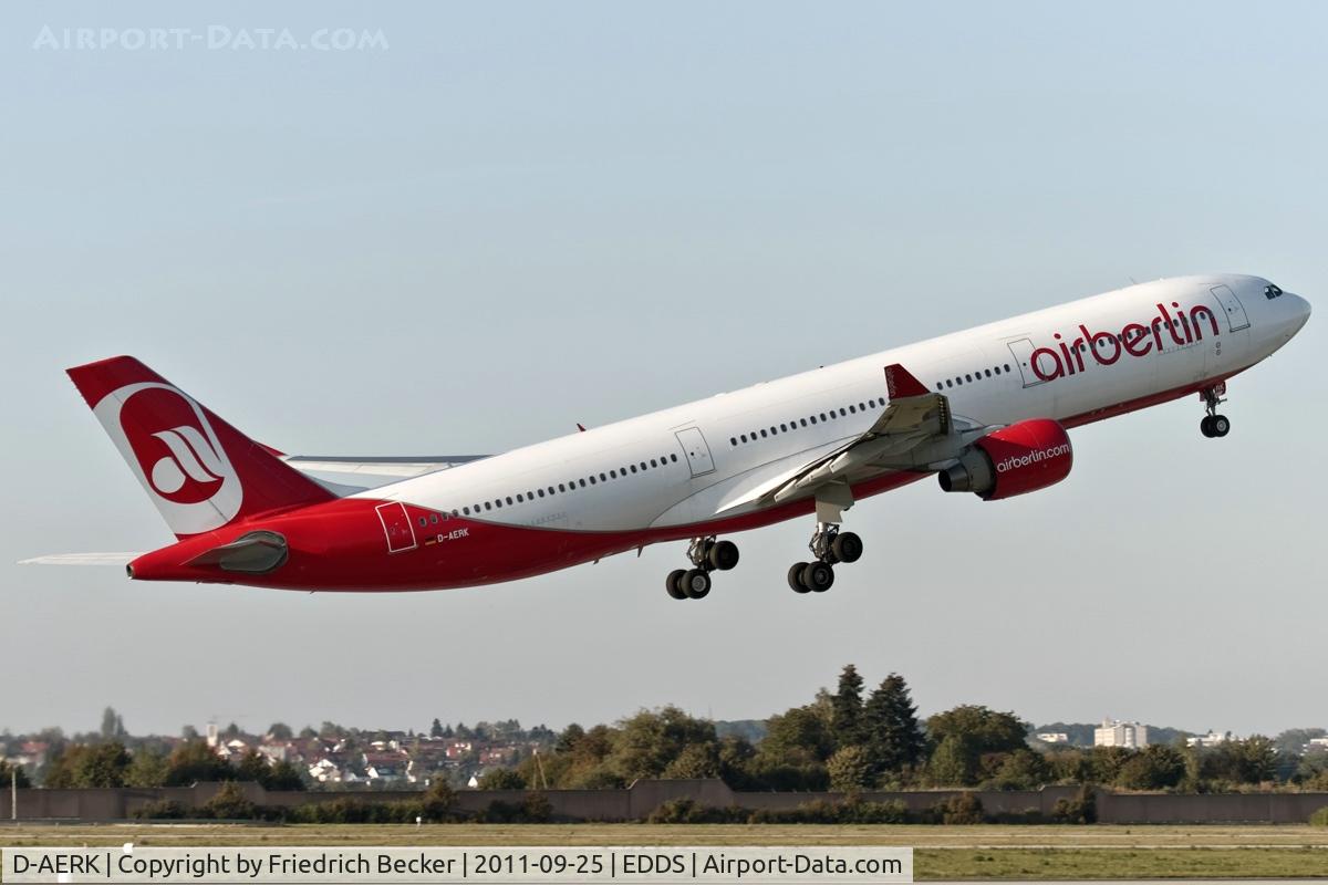 D-AERK, 1996 Airbus A330-322 C/N 120, departure via RW07
