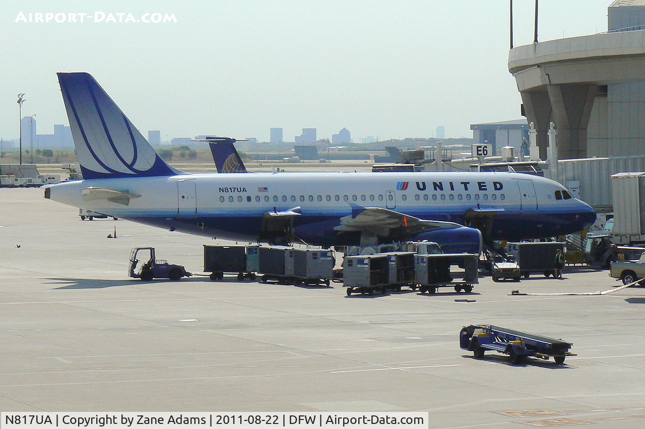 N817UA, 1998 Airbus A319-131 C/N 873, United Airlines at DFW Airport