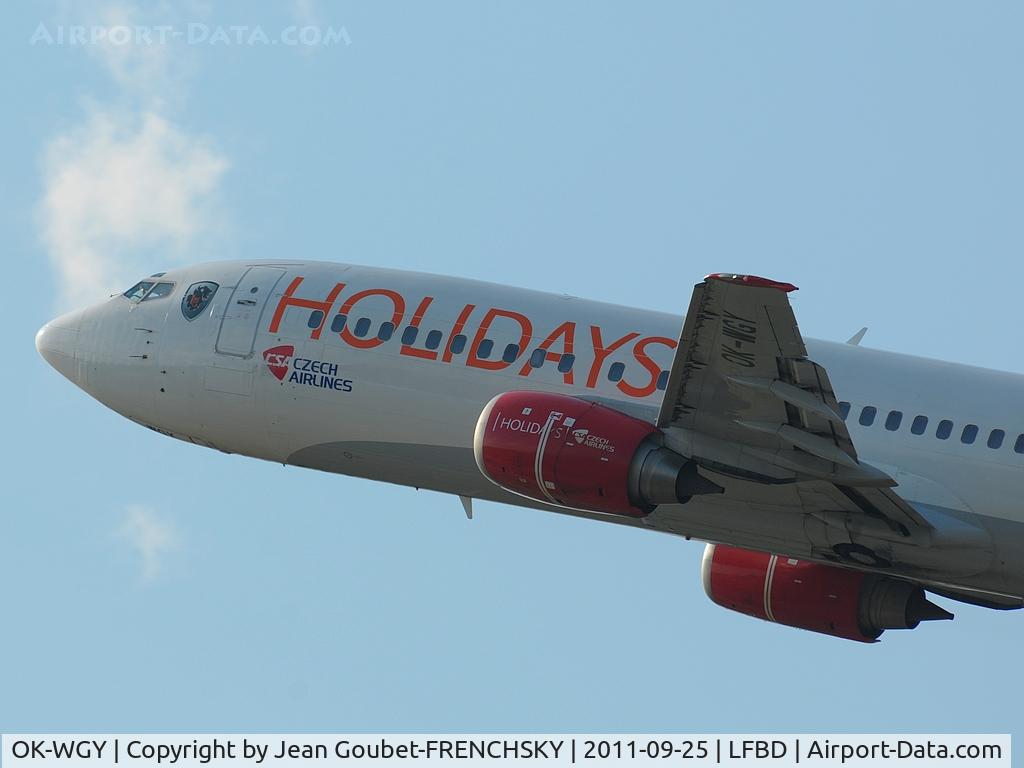 OK-WGY, 1991 Boeing 737-436 C/N 25839, take off 23