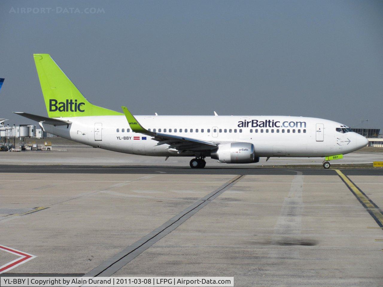 YL-BBY, 1999 Boeing 737-36Q C/N 30335, Air Baltic currently serves CDG from Riga with a mix of 737-300s and 500s