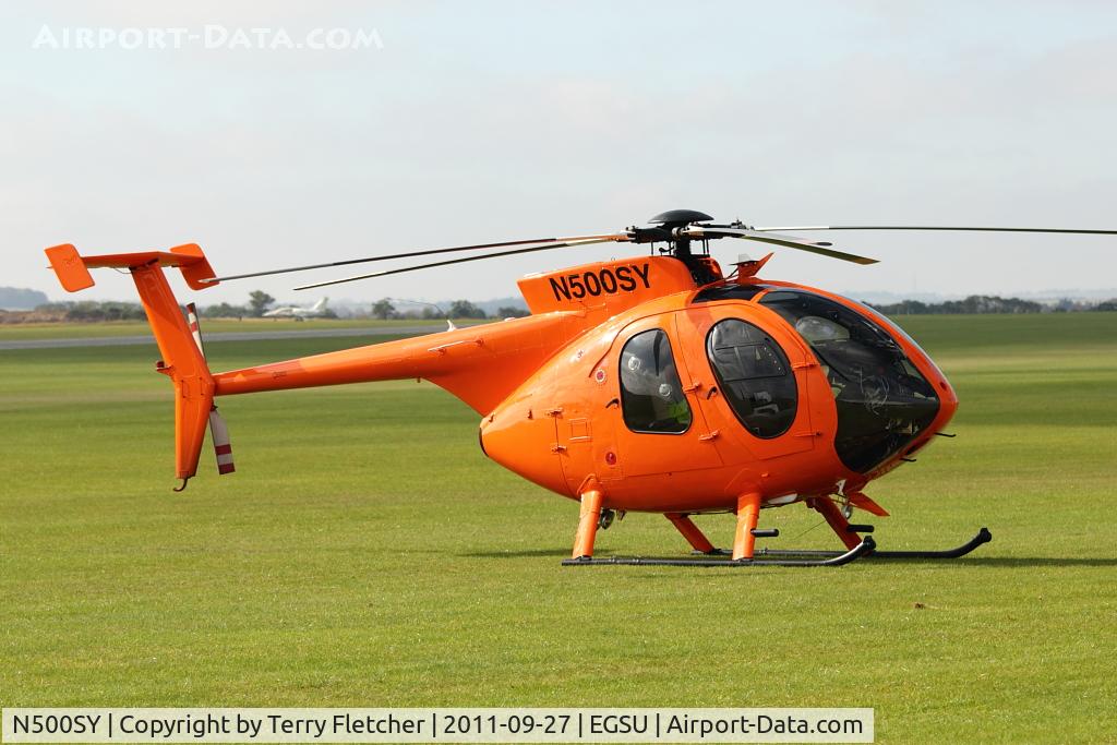 N500SY, 1983 Hughes 369E C/N 0007E, At 2011 Helitech at Duxford