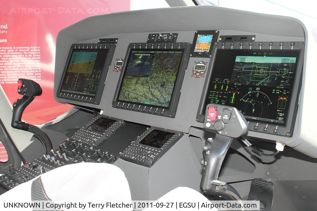 UNKNOWN, Helicopters Various C/N unknown, Flight panels of AW-169 Helicopter - Mock Up on display at 2011 Helitech at Duxford