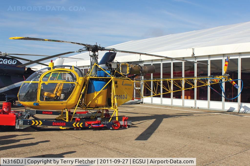 N316DJ, Aerospatiale SA-315B Lama C/N 2505, At 2011 Helitech at Duxford