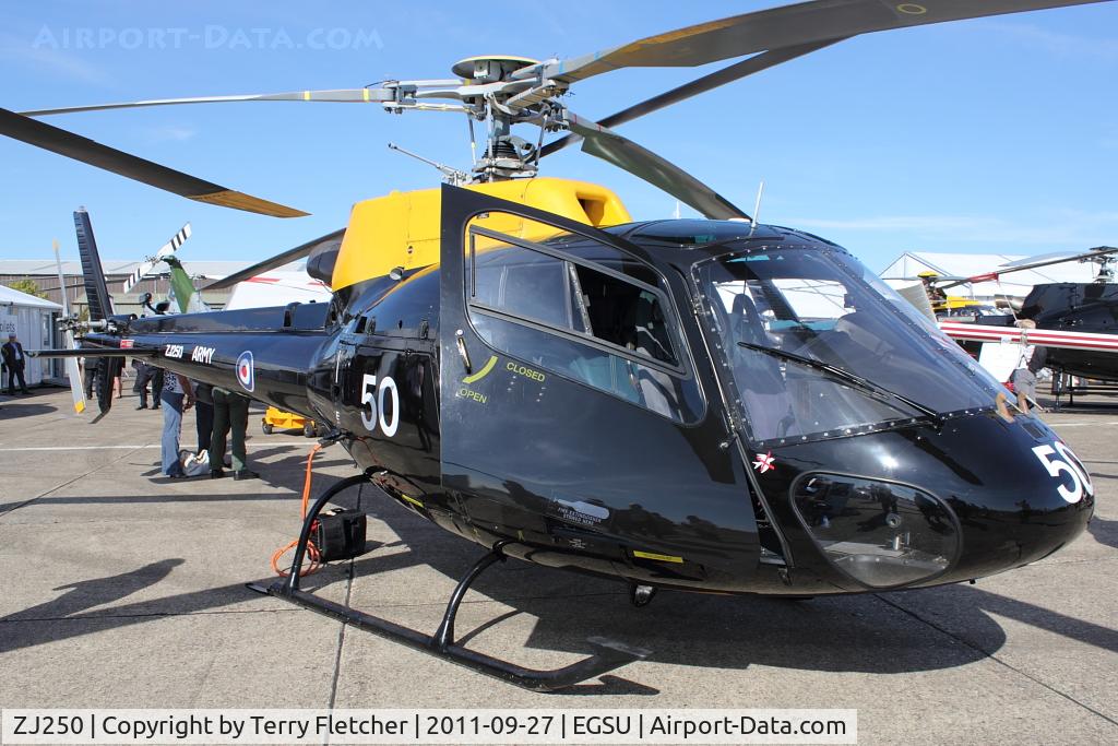 ZJ250, 1997 Eurocopter AS-350BB Squirrel HT2 Ecureuil C/N 3047, At 2011 Helitech at Duxford