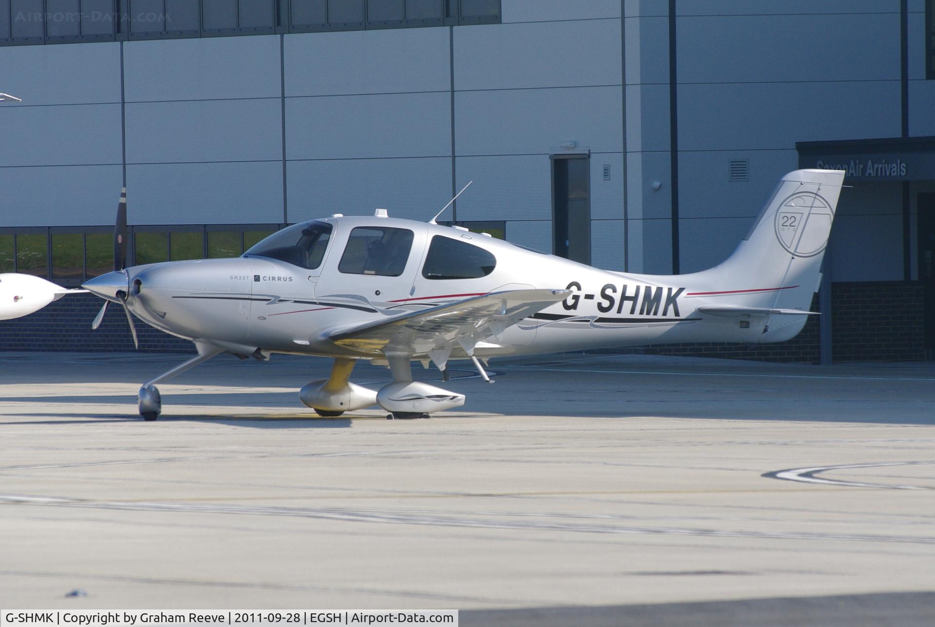 G-SHMK, 2011 Cirrus SR22T C/N 0178, Parked in the sun.