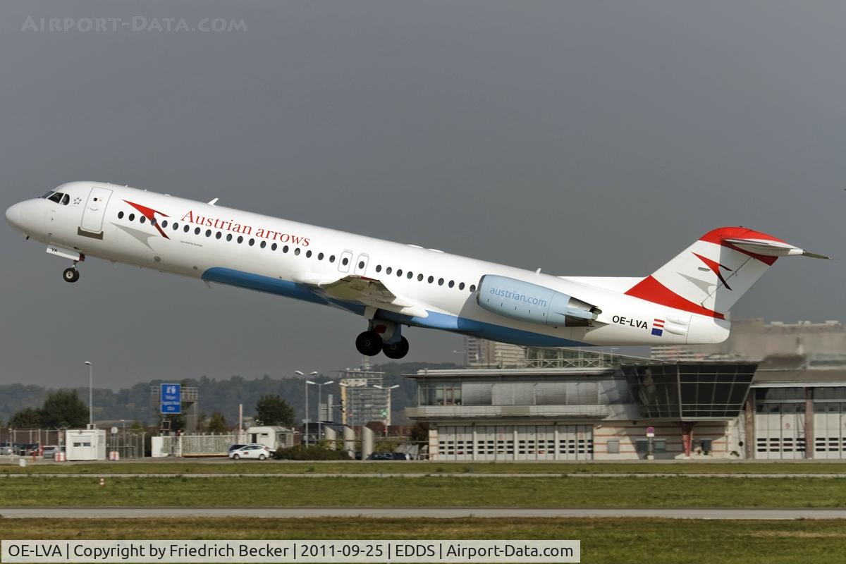 OE-LVA, 1994 Fokker 100 (F-28-0100) C/N 11490, departure via RW25