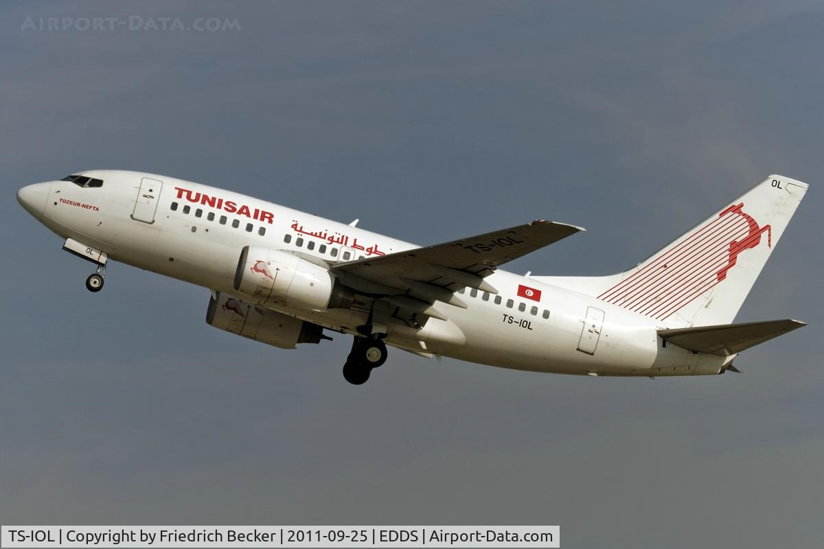 TS-IOL, 1999 Boeing 737-6H3 C/N 29497, departure via RW25