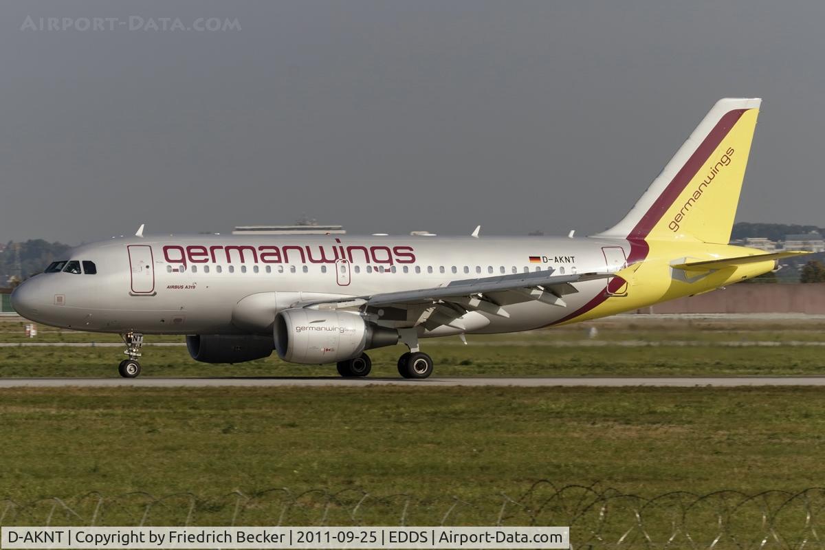 D-AKNT, 2005 Airbus A319-112 C/N 2607, decelerating after touchdown