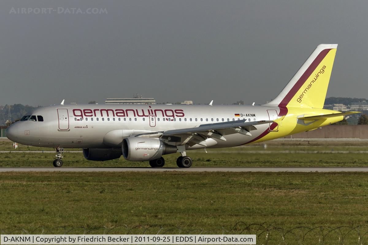 D-AKNM, 1999 Airbus A319-112 C/N 1089, decelerating after touchdown