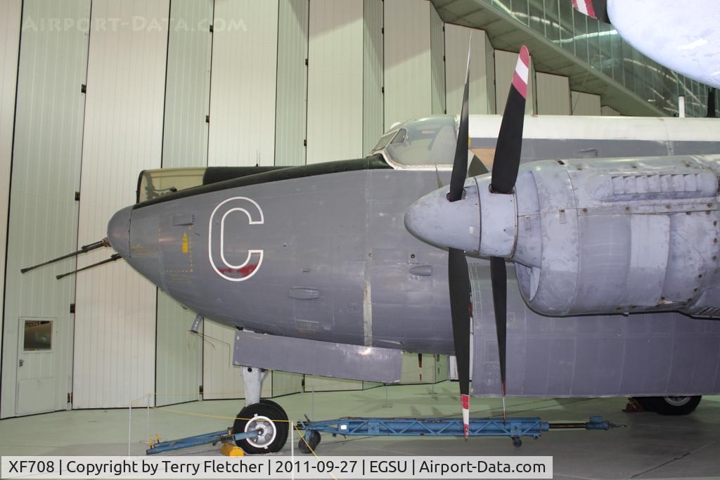 XF708, Avro 716 Shackleton MR.3/3 C/N Not found XF708, Displayed in Hall 1 of Imperial War Museum , Duxford UK
