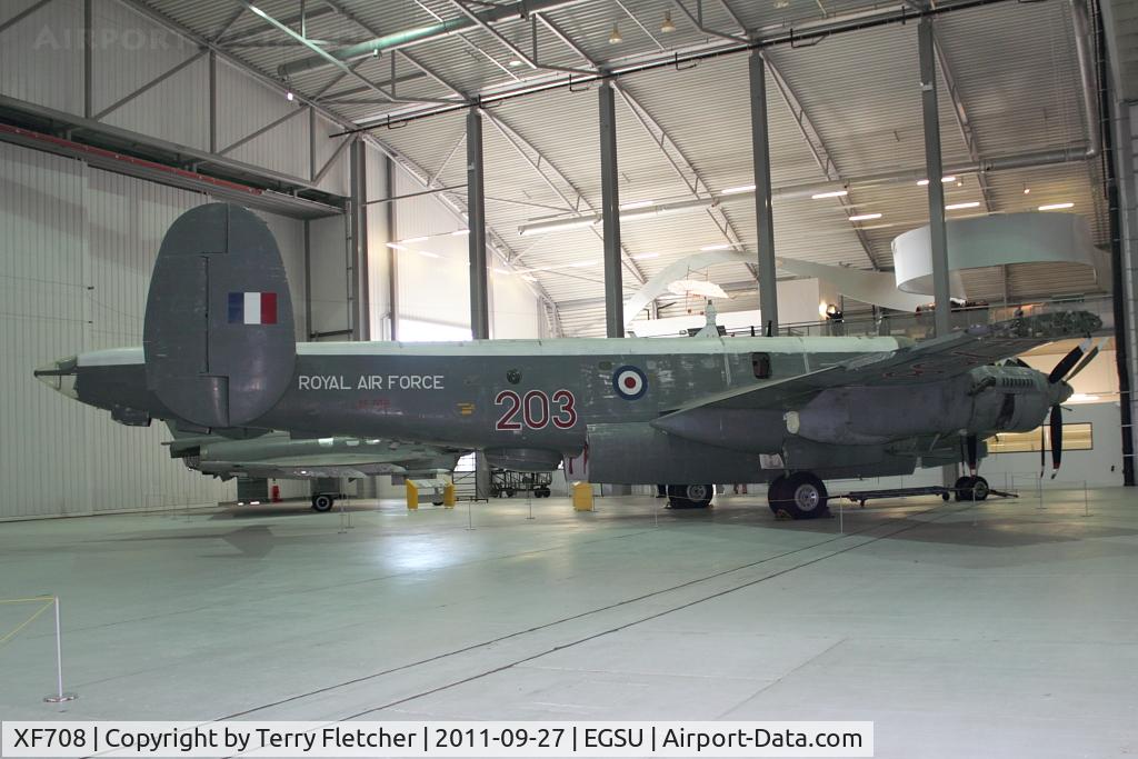 XF708, Avro 716 Shackleton MR.3/3 C/N Not found XF708, Displayed in Hall 1 of Imperial War Museum , Duxford UK