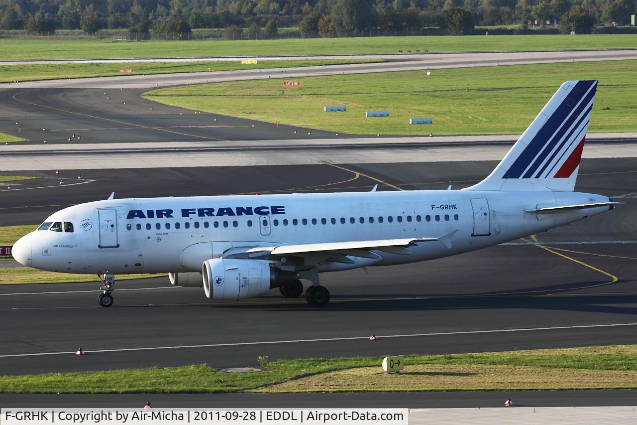 F-GRHK, 2000 Airbus A319-111 C/N 1190, Air France, Airbus A319-111, CN: 1190