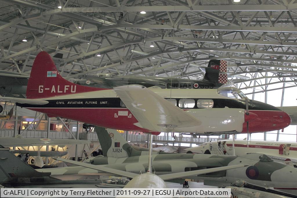 G-ALFU, 1949 De Havilland DH-104 Dove 6 C/N 04234, Displayed in Hall 1 of Imperial War Museum , Duxford UK