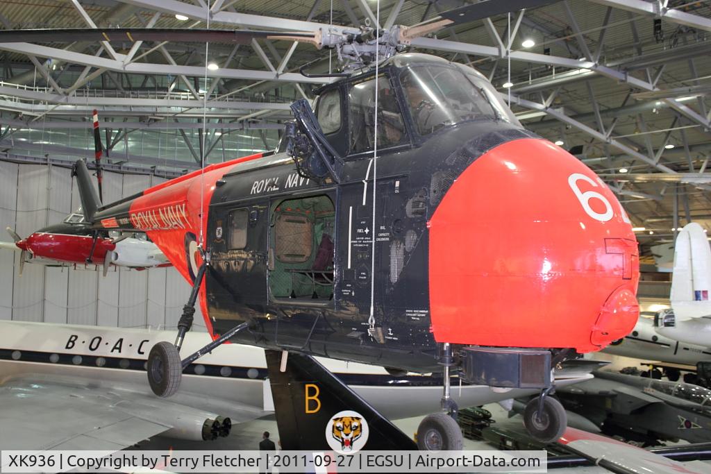 XK936, 1957 Westland Whirlwind HAS.7 C/N WA163, Displayed in Hall 1 of Imperial War Museum , Duxford UK