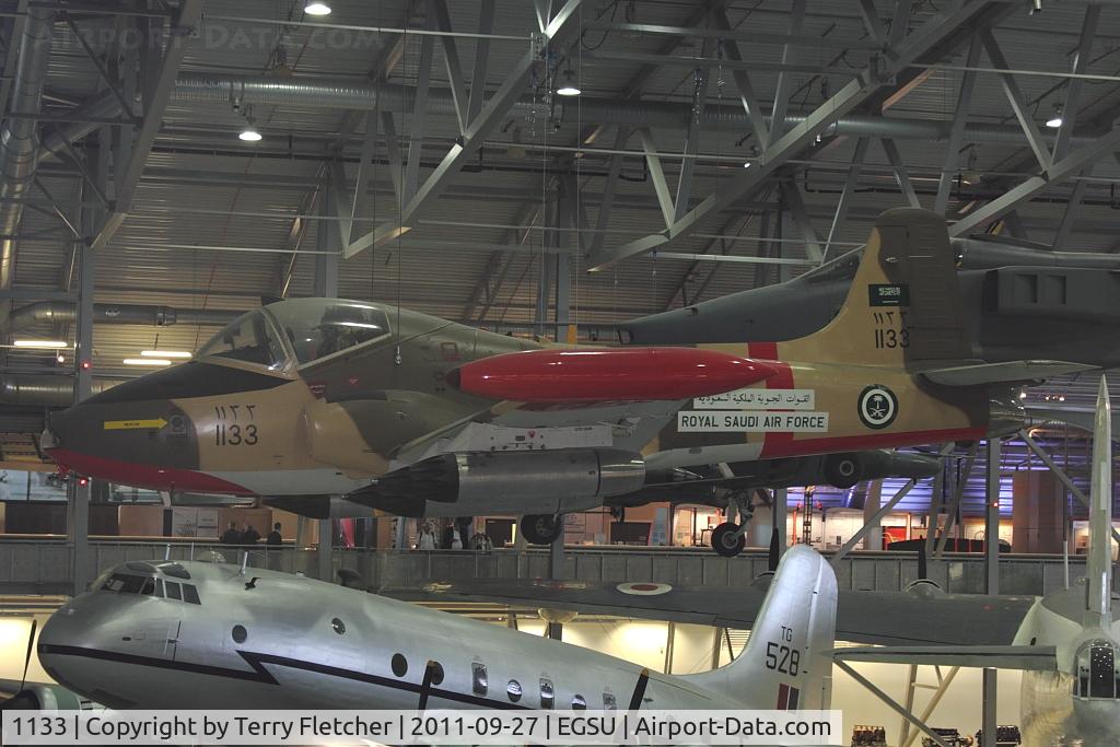 1133, BAC 167 Strikemaster C/N PS.364, Displayed in Hall 1 of Imperial War Museum , Duxford UK in Saudi AF livery