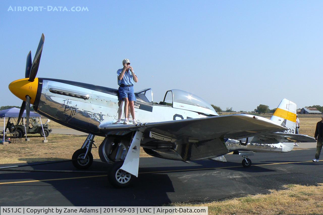 N51JC, 1944 North American P-51D Mustang C/N 122-38798, Cavanagh Museum's newly restored P-51 at the 2011 Warbirds on Parade at Lancaster Airport, TX