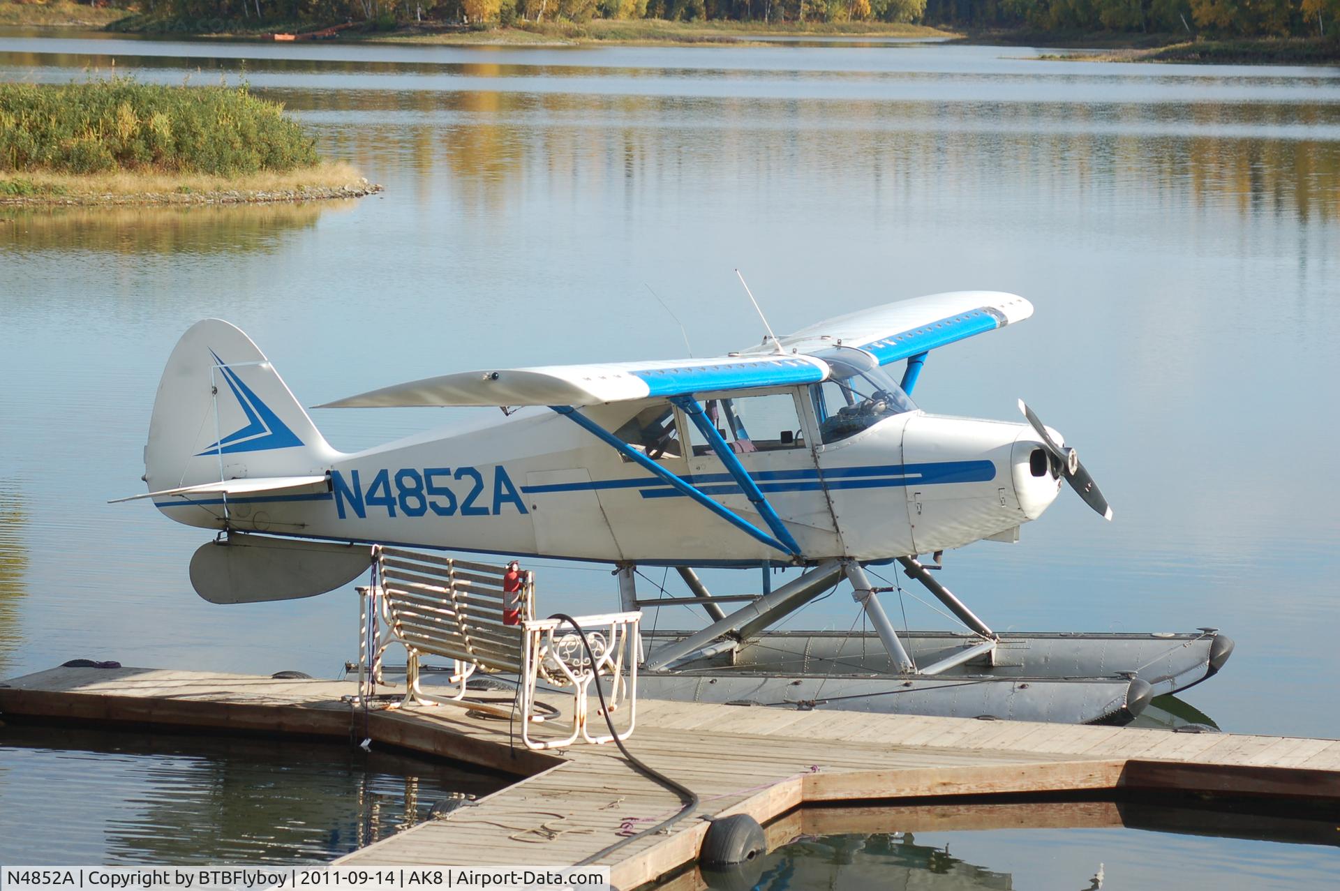 N4852A, 1956 Piper PA-22-150 C/N 22-4005, Alaska Floats & Skis Piper 