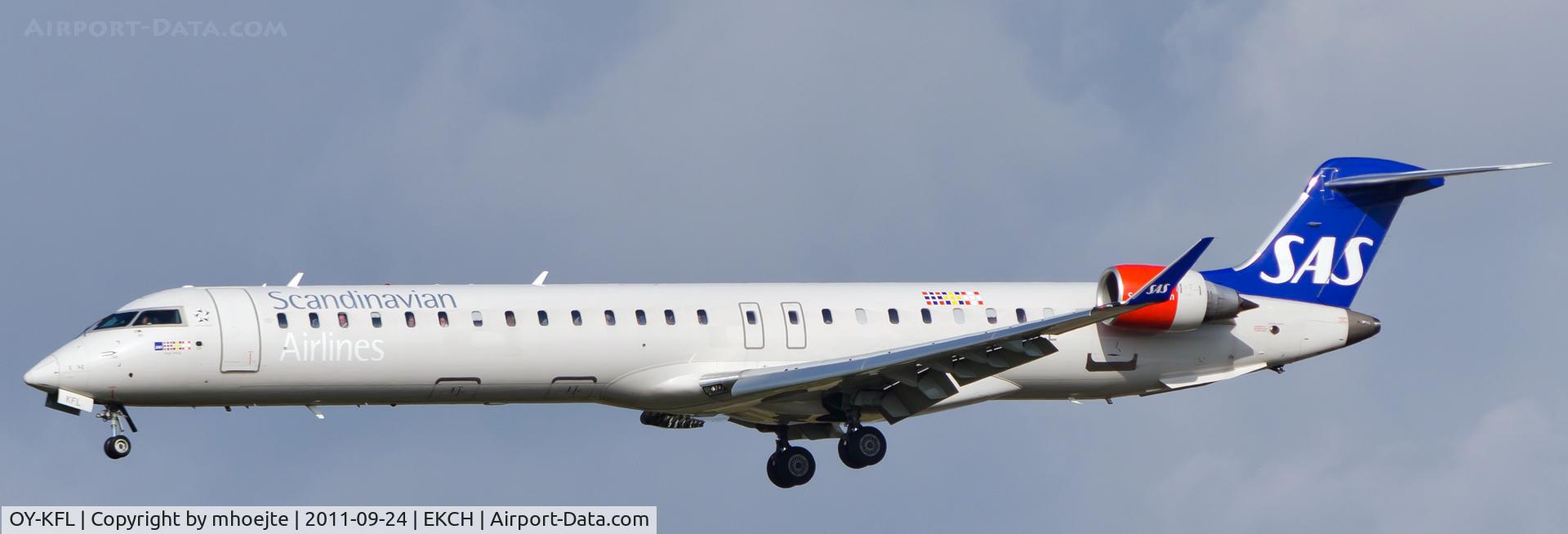 OY-KFL, 2009 Bombardier CRJ-900 NG (CL-600-2D24) C/N 15246, Final approach Copenhagen Airport