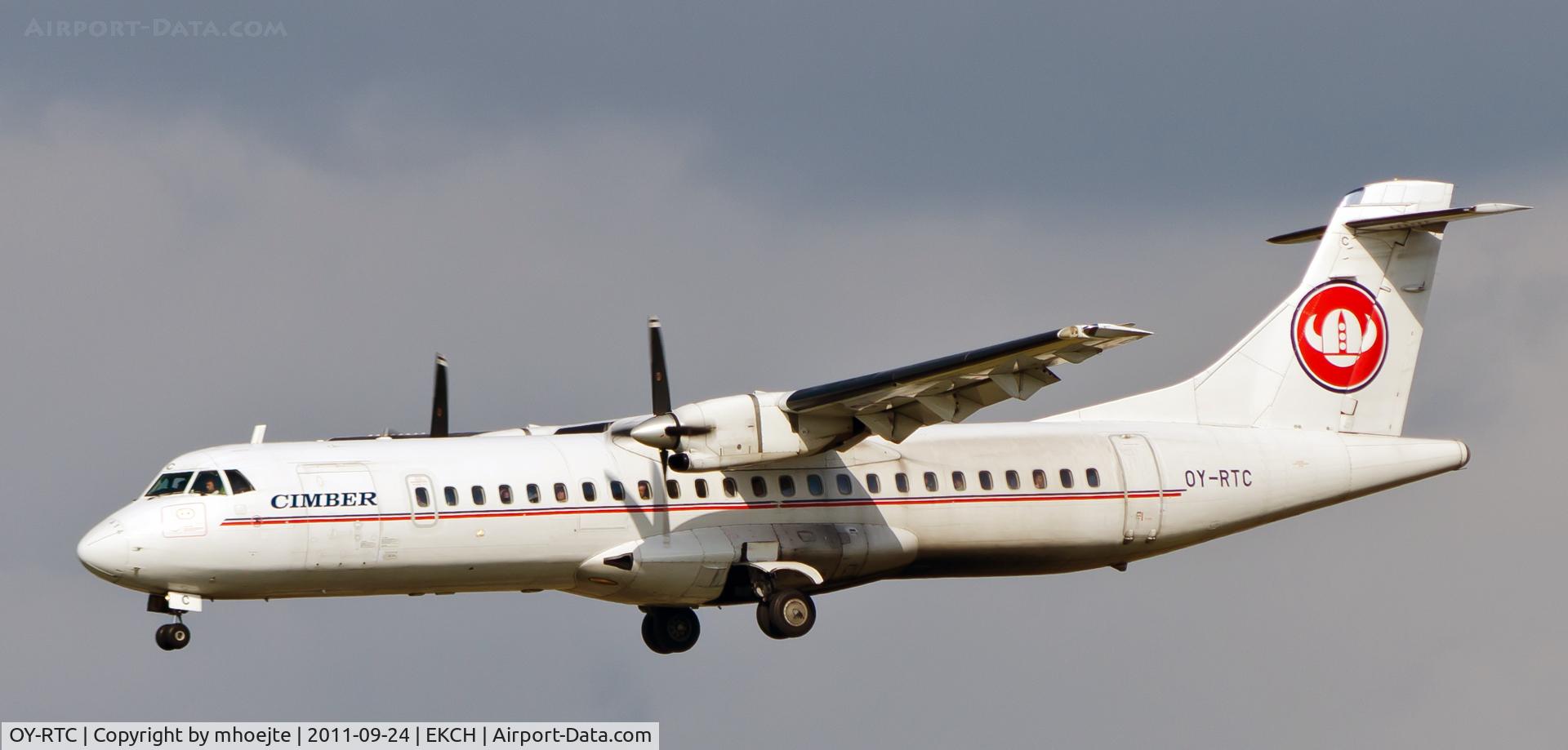 OY-RTC, 1997 ATR 72-202 C/N 508, Final approach Copenhagen Airport
