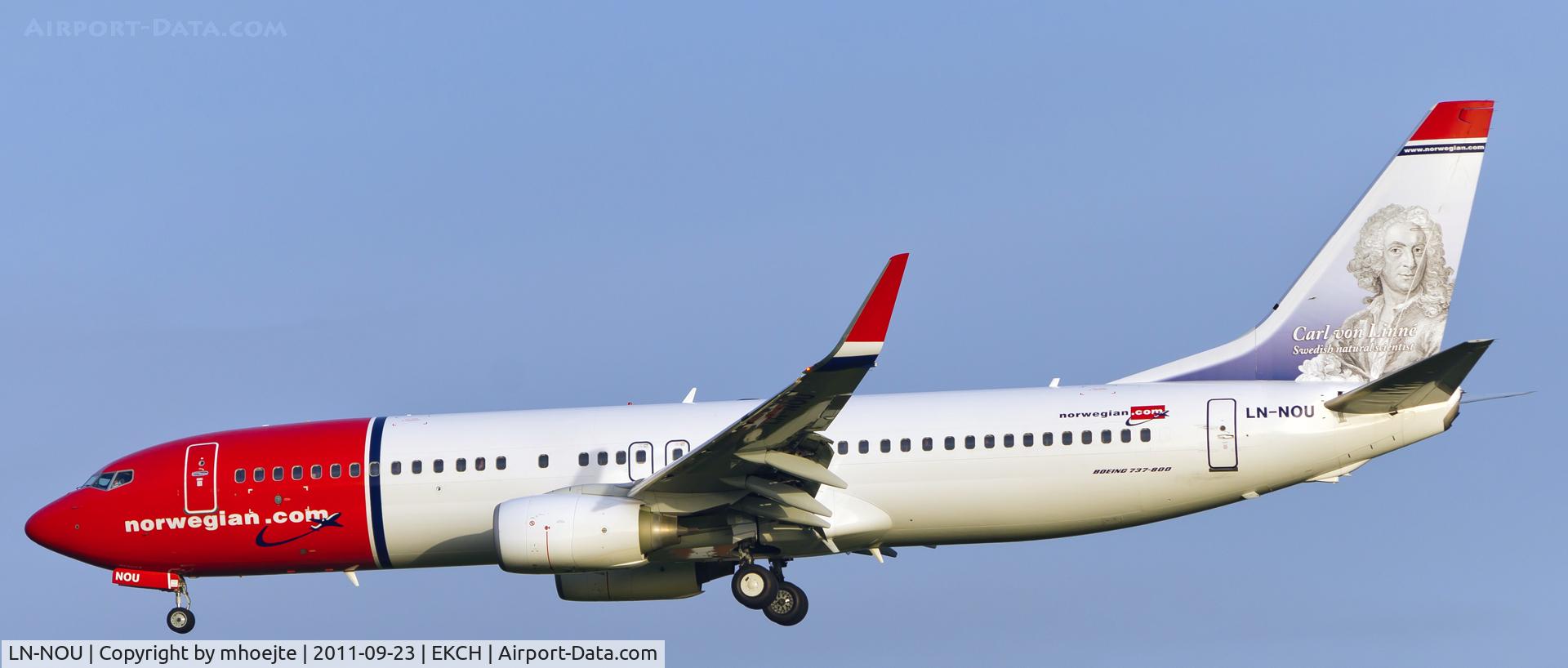 LN-NOU, 2009 Boeing 737-8FZ C/N 29674, Final Copenhagen Airport
