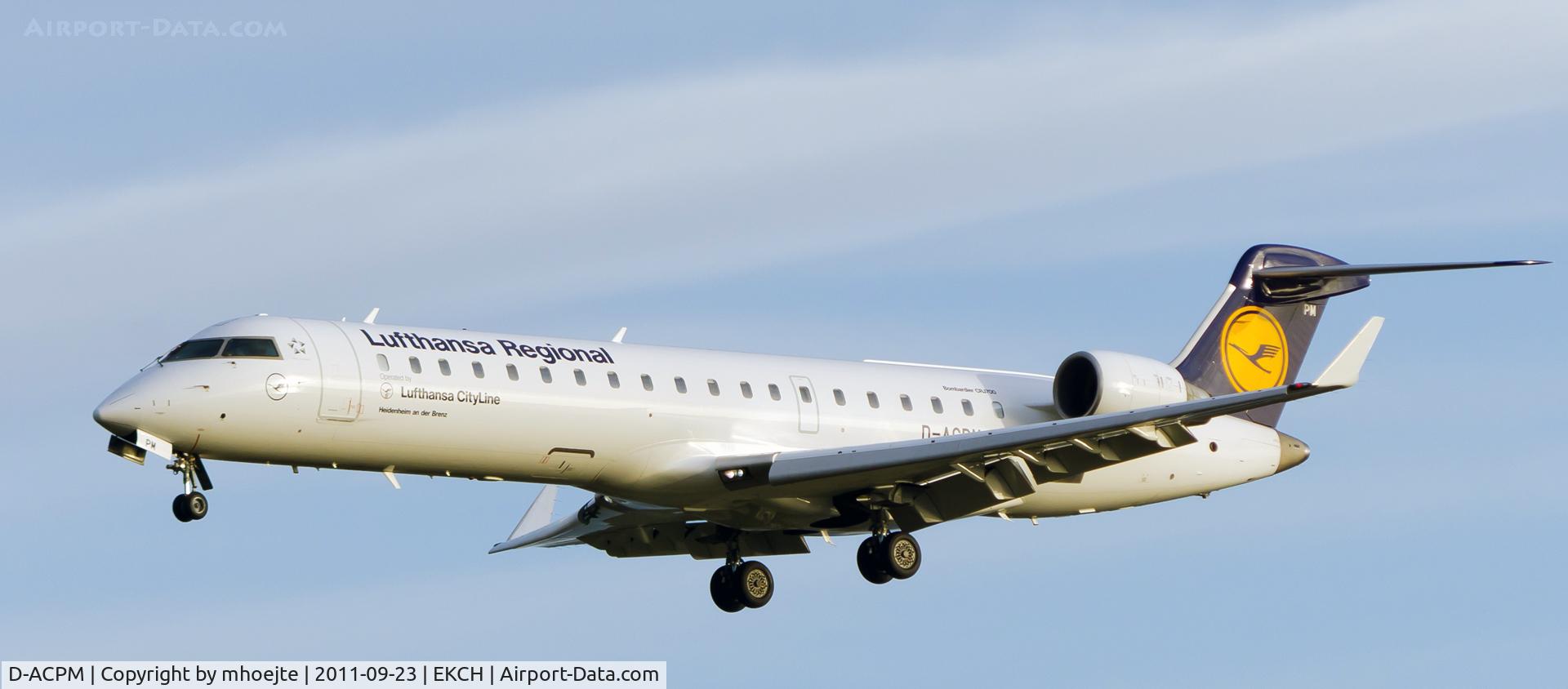 D-ACPM, 2003 Bombardier CRJ-701ER (CL-600-2C10) Regional Jet C/N 10080, Final Copenhagen Airport