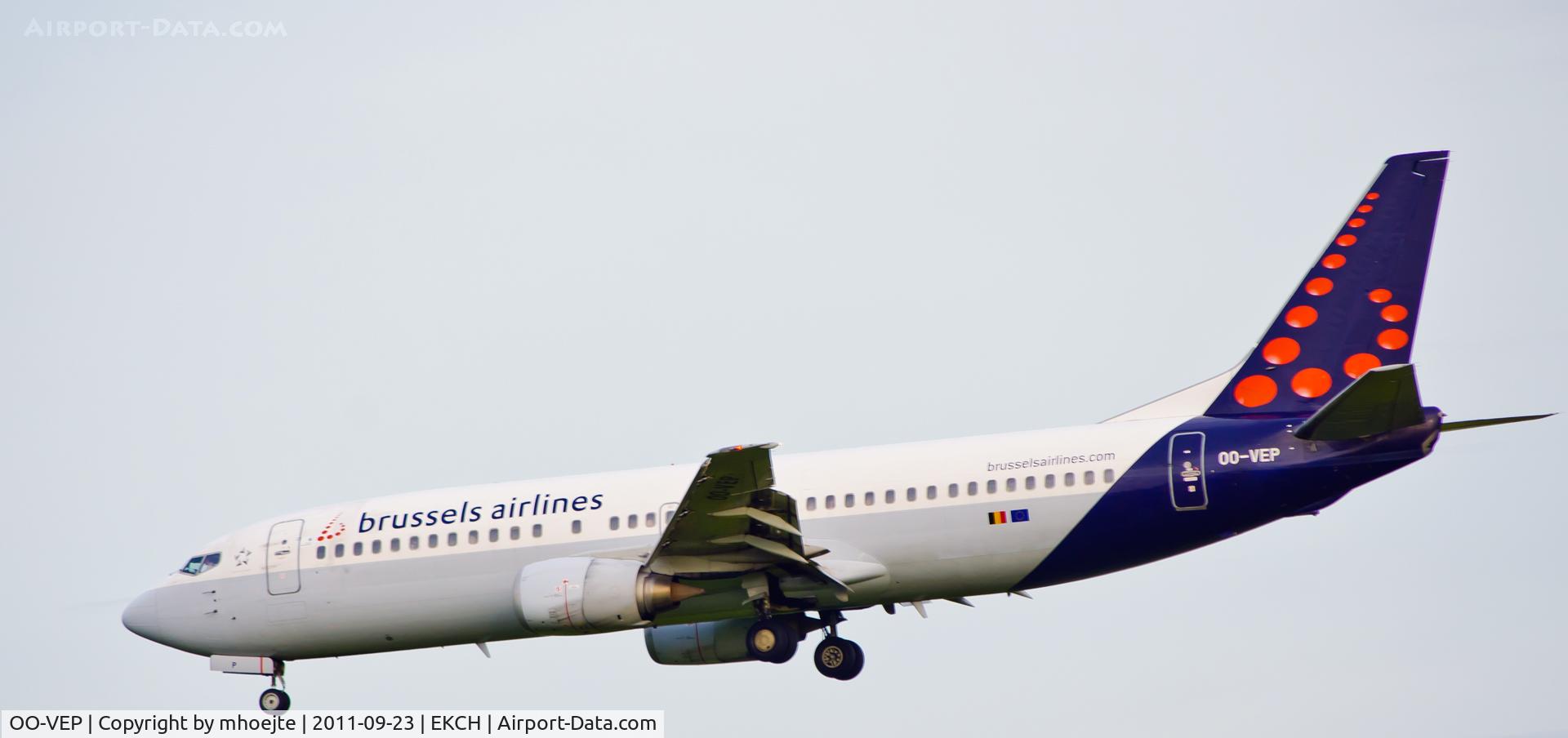OO-VEP, 1996 Boeing 737-43Q C/N 28489, Final Copenhagen Airport