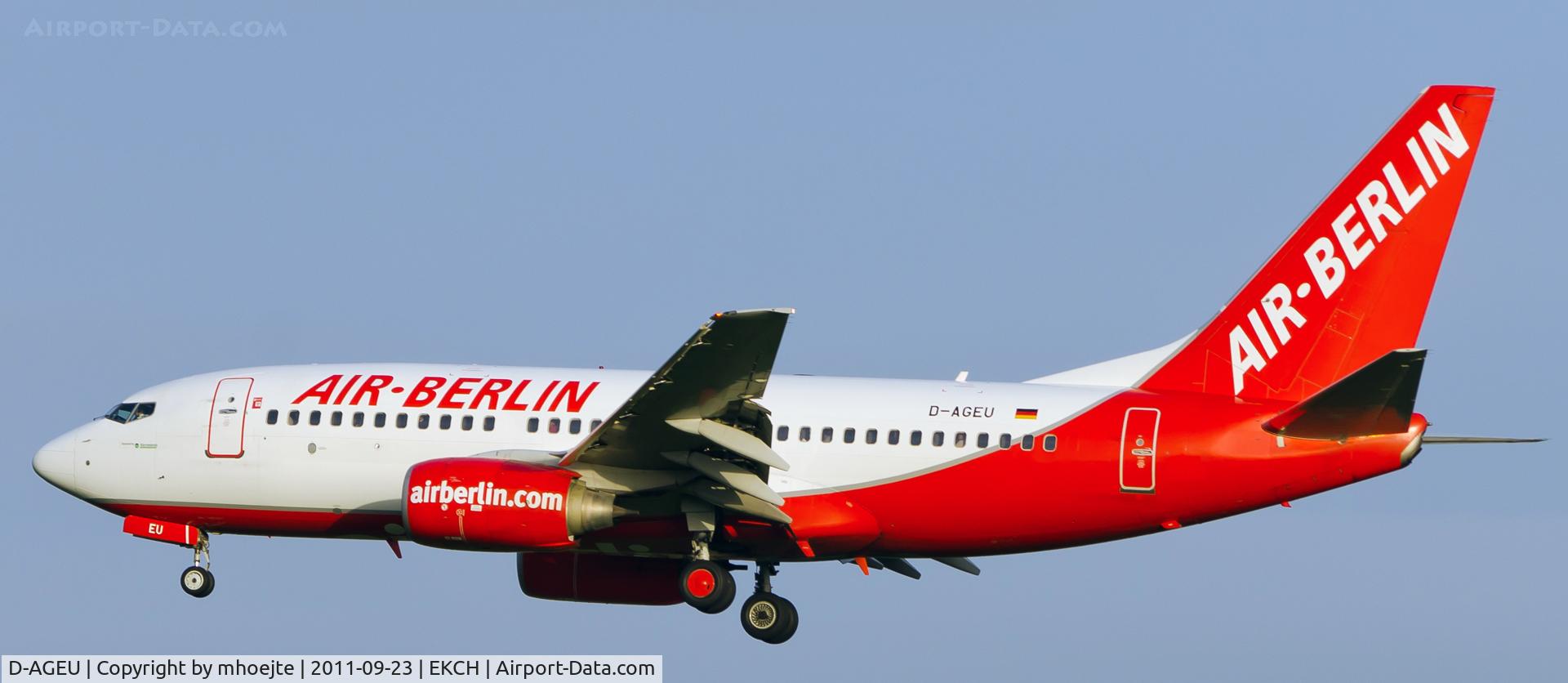 D-AGEU, 1998 Boeing 737-75B C/N 28104, Final Copenhagen Airport
