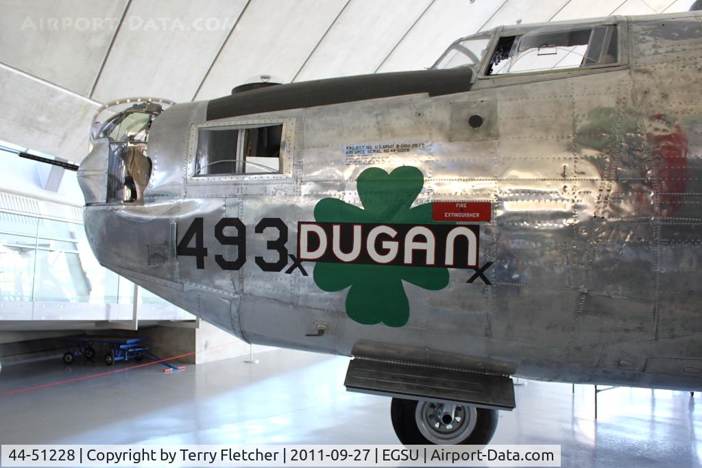 44-51228, 1944 Consolidated B-24M Liberator C/N 6083, Exhibited at Imperial War Museum , Duxford
with (false) nose markings for 44-40593 'DUGAN'
