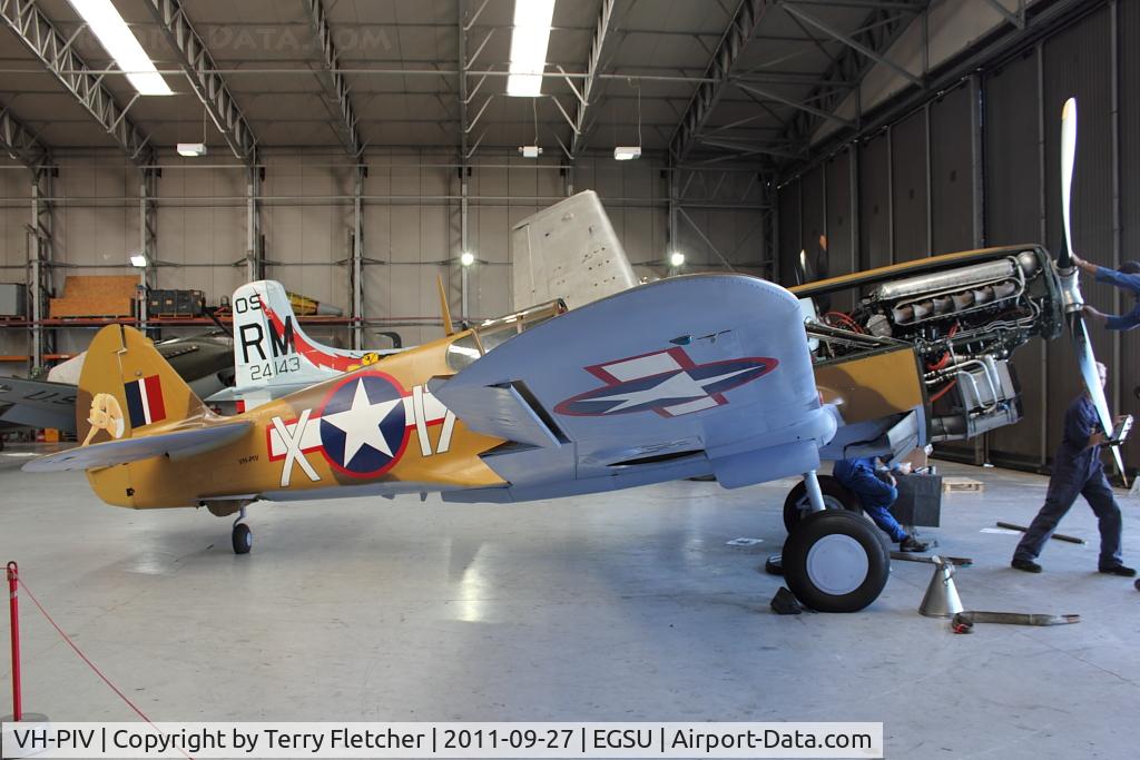 VH-PIV, 1942 Curtiss P-40F Warhawk C/N 19503, Exhibited at Imperial War Museum , Duxford