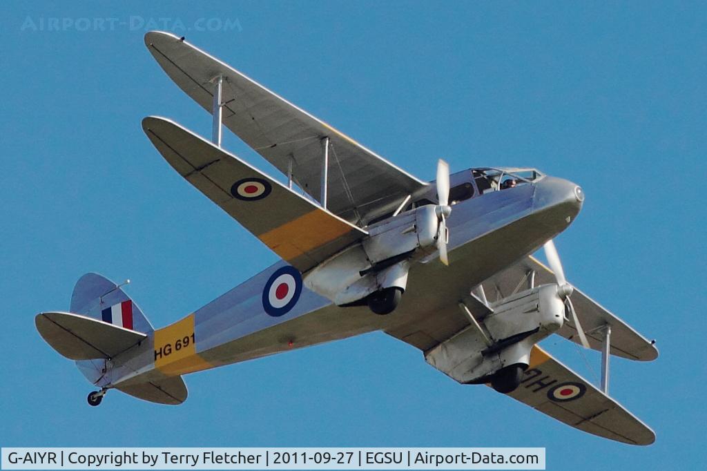 G-AIYR, 1943 De Havilland DH-89A Dominie/Dragon Rapide C/N 6676, Doing pleasure rides  at Imperial War Museum , Duxford