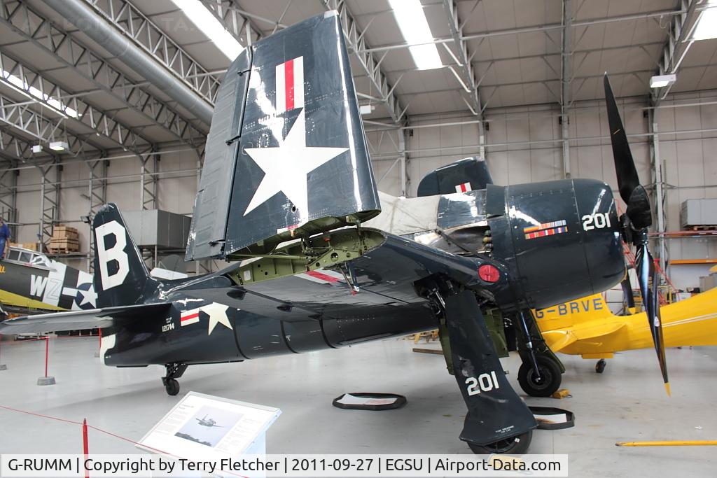 G-RUMM, 1948 Grumman F8F-2 (G58) Bearcat C/N D.1088, Exhibited at Imperial War Museum , Duxford