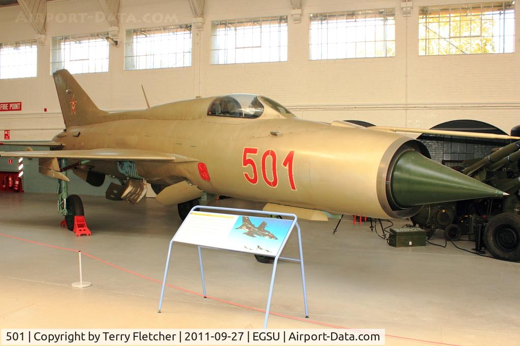 501, 1964 Mikoyan-Gurevich MiG-21PF C/N 760501, Exhibited at Imperial War Museum , Duxford