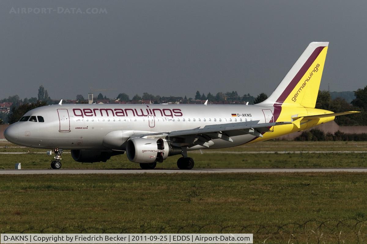 D-AKNS, 2000 Airbus A319-112 C/N 1277, decelerating after touchdown