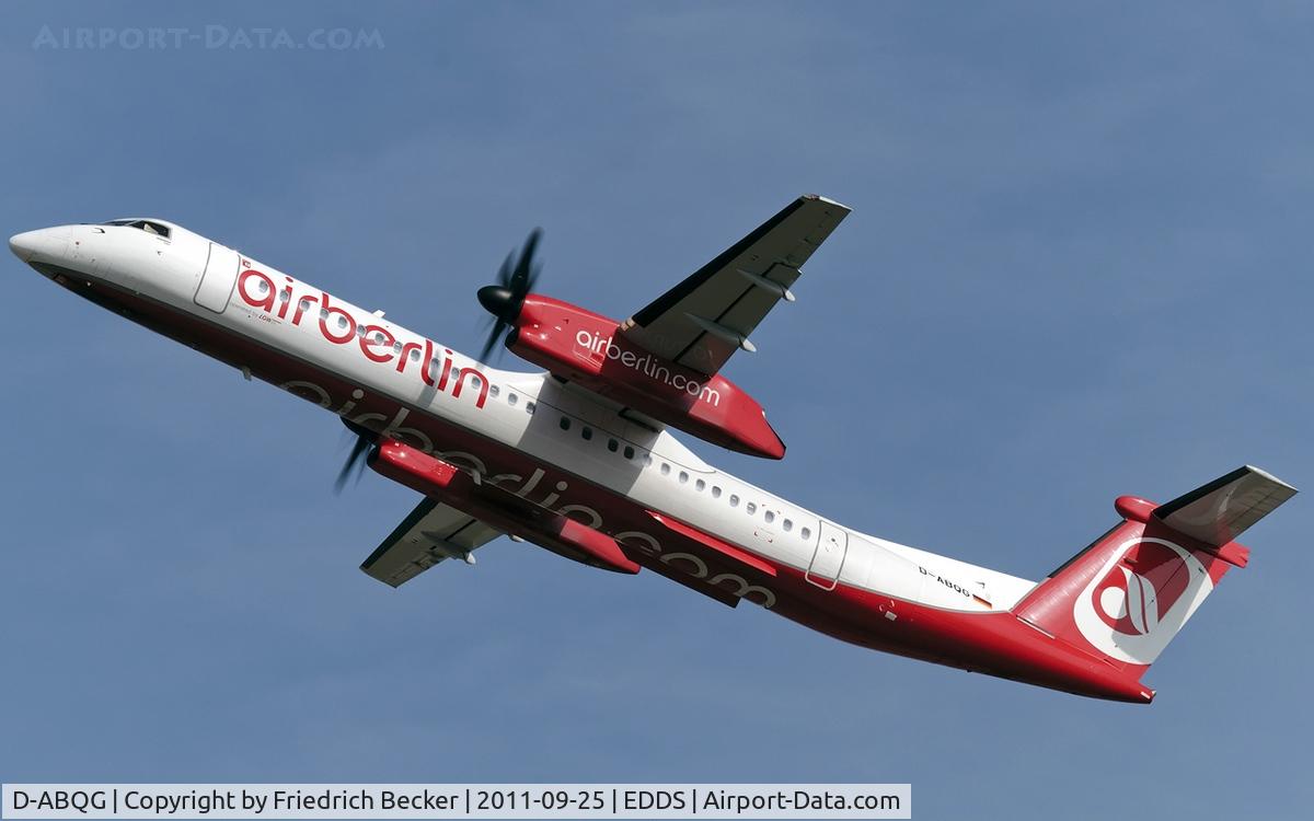 D-ABQG, 2009 De Havilland Canada DHC-8-402Q Dash 8 C/N 4250, departure via RW25
