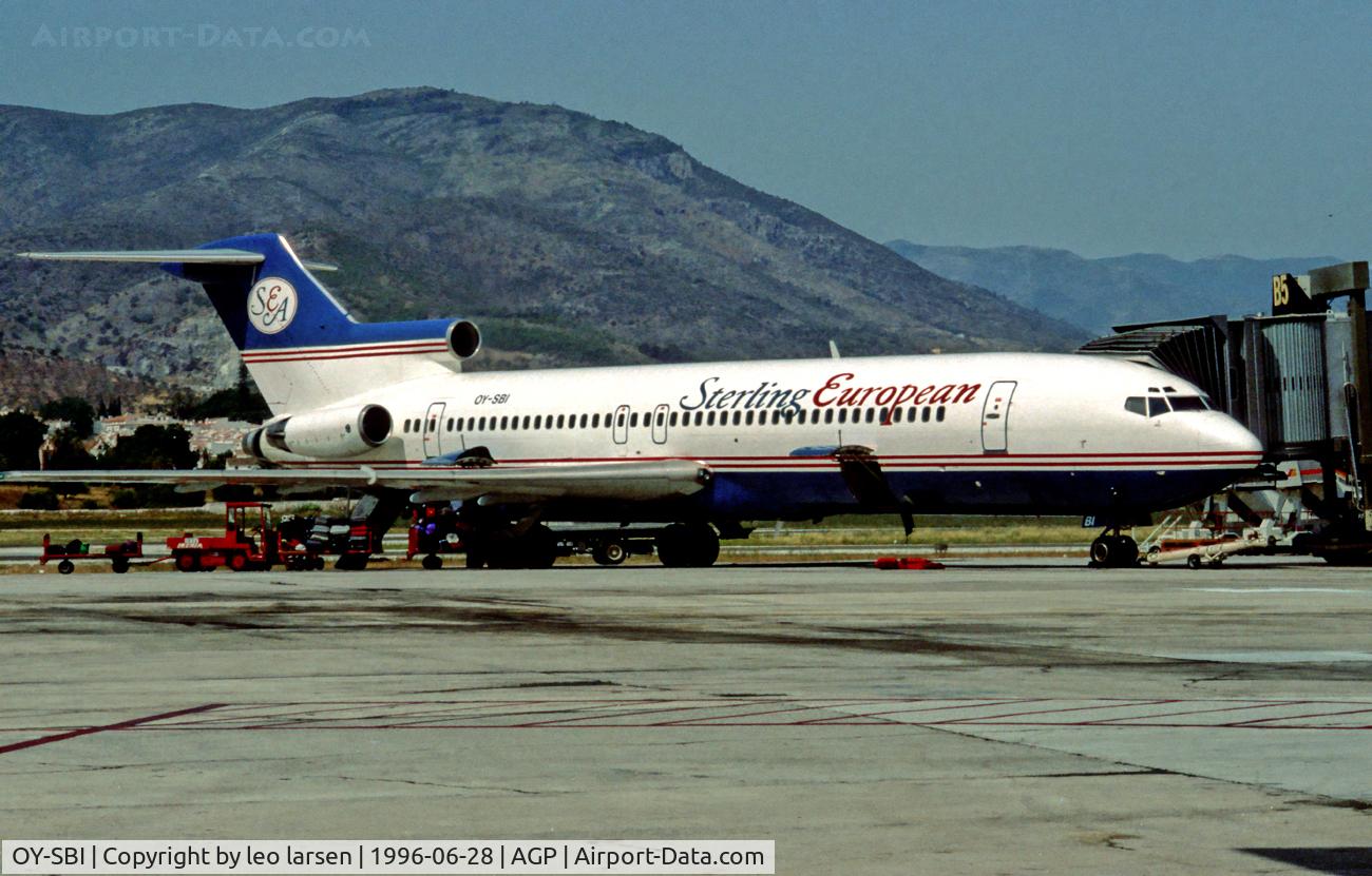 OY-SBI, 1983 Boeing 727-270 C/N 23052, AGP Malaga Spain 28.6.96