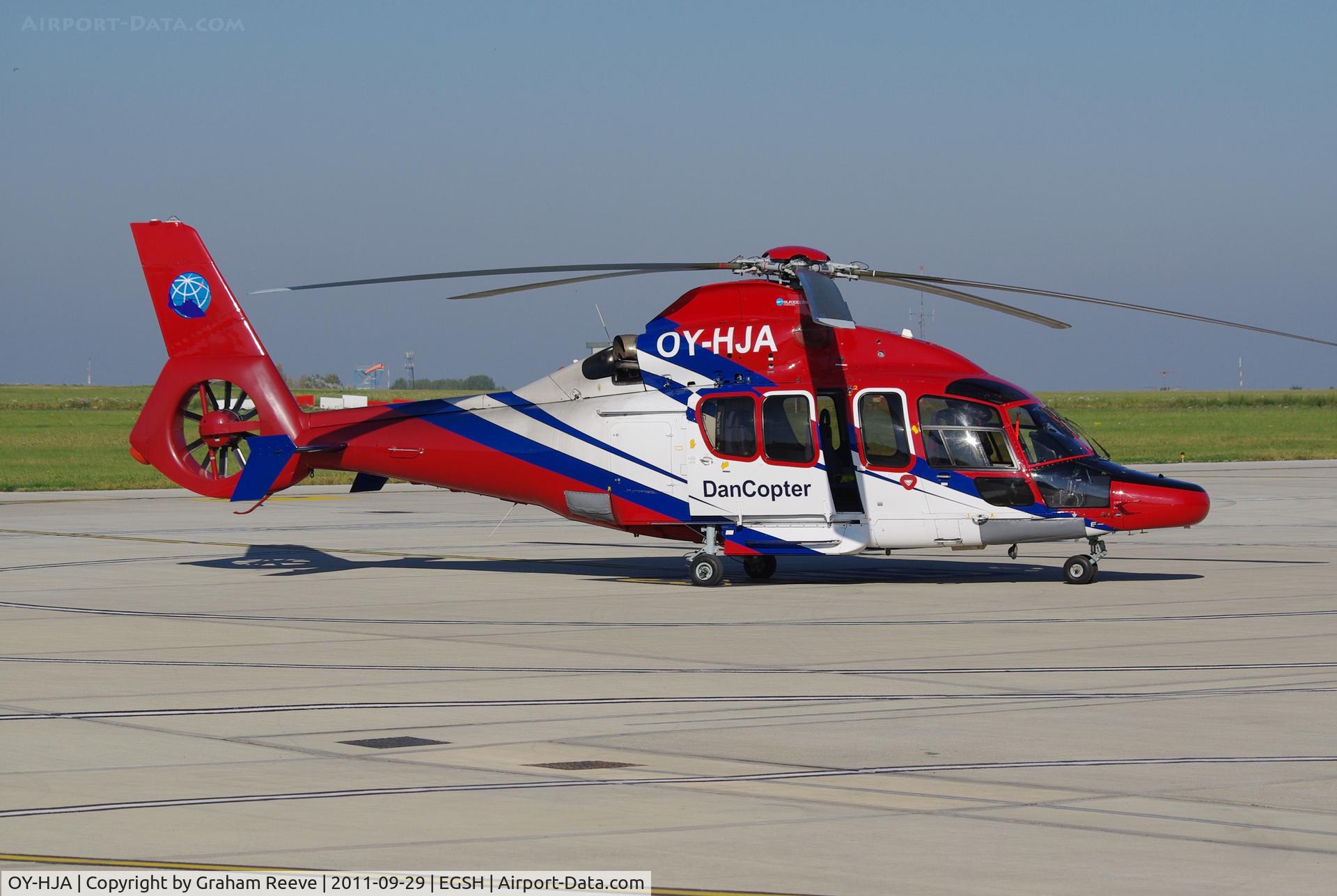 OY-HJA, 2009 Eurocopter EC-155B-1 C/N 6828, Parked at Norwich.