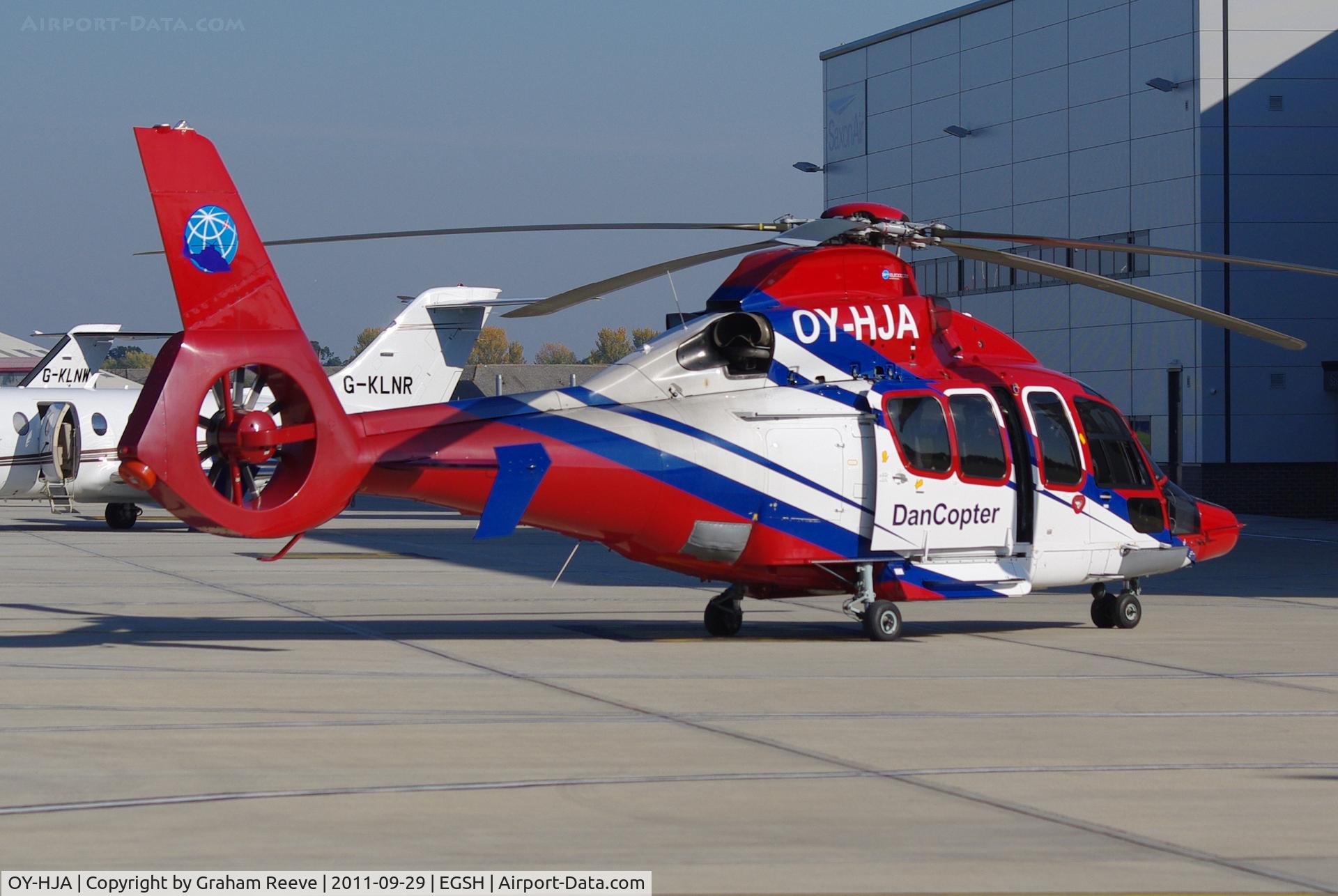 OY-HJA, 2009 Eurocopter EC-155B-1 C/N 6828, Parked at Norwich.